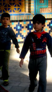 Children in Al-Mahruq mosue - Nishapur