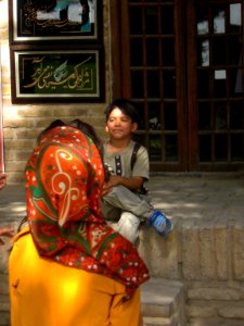 Children in Ribat-i-Abbasi of Nishapur (Hossein - Ali - Fatemeh - Hengameh and another girl - probably Afghani) 09 photo