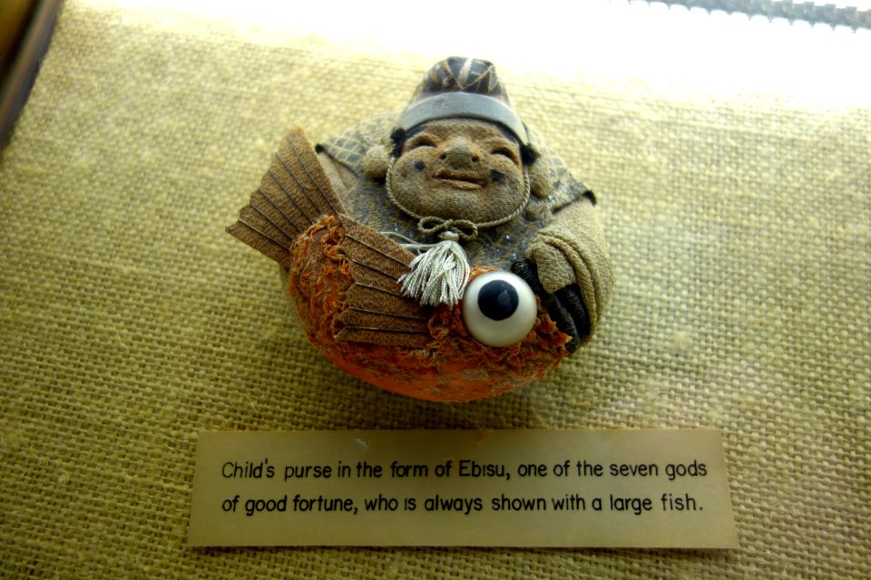 Child's purse in the form of Ebisu - Fairbanks Museum and Planetarium - DSC04363