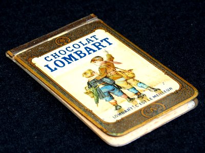 Chocolat Lombart tin notebook cover, foto1