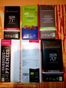Chocolaterie Dardenne tablettes chocolat
