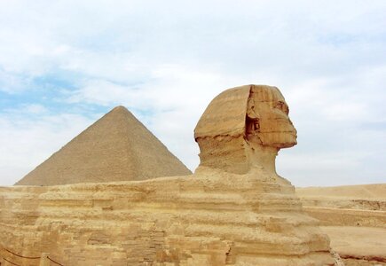 Sphinx pyramids stone