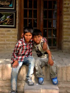 Children in Ribat-i-Abbasi of Nishapur (Hossein - Ali - Fatemeh - Hengameh and another girl - probably Afghani) 24
