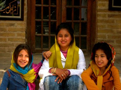 Children in Ribat-i-Abbasi of Nishapur (Hossein - Ali - Fatemeh - Hengameh and another girl - probably Afghani) 17 photo