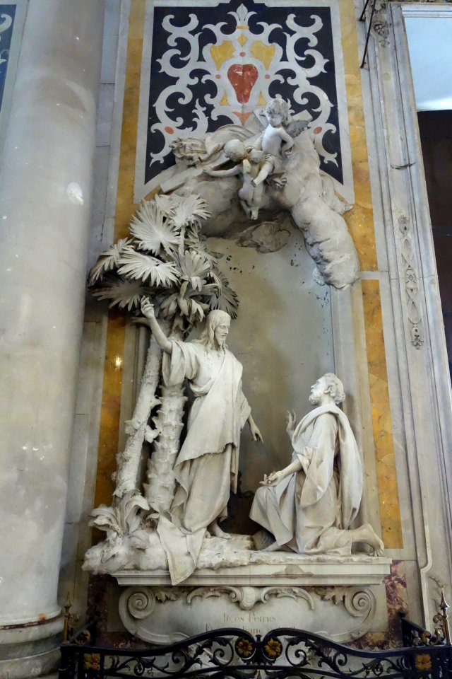 Christ and St. Peter by Michele Sansebastiano, 1896 - Santa Maria delle Vigne (Genoa) - DSC03305