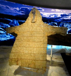 Child's Seal Gut Parka, early 1900s, Inuit, Alaska - Houston Museum of Natural Science - DSC02089