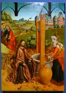 Christ and the Samaritan Woman by Fernando Gallego, 1480-1488, oil on panel - University of Arizona Museum of Art - University of Arizona - Tucson, AZ - DSC08342
