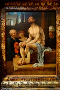 Christ at Rest, attributed to Jan Gossaert called Mabuse, Netherlandish, 1527, oil on panel - Chazen Museum of Art - DSC02052