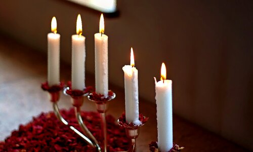 White candlelight romantic photo
