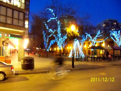 Christmas decorations on Front Street, Toronto -b