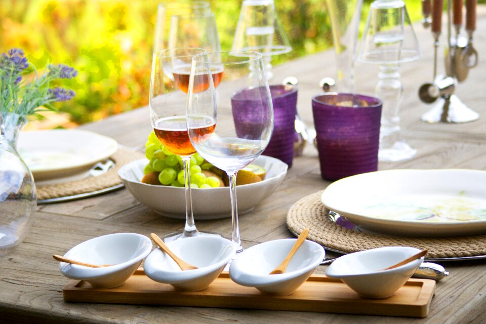 Food champagne background