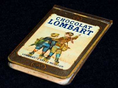 Chocolat Lombart tin notebook cover, foto2