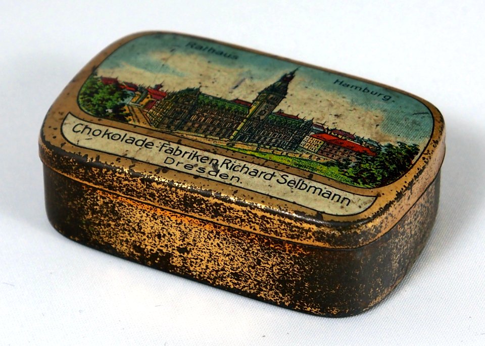 Chocolade Fabriken Richard Selbmann, Dresden, Blechdose, bild 2