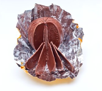 Chocolate Orange candy opened