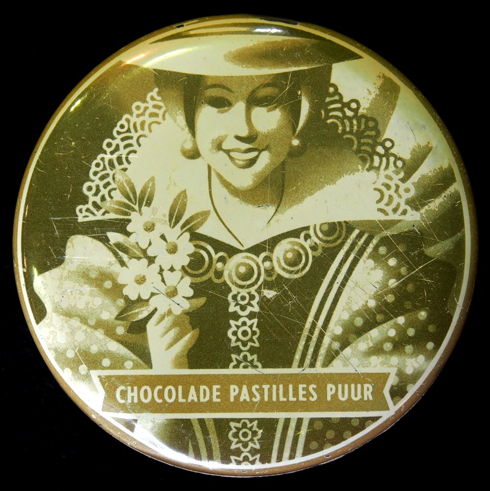Chocolade Pastilles Puur van De Gruyter, bovenkant