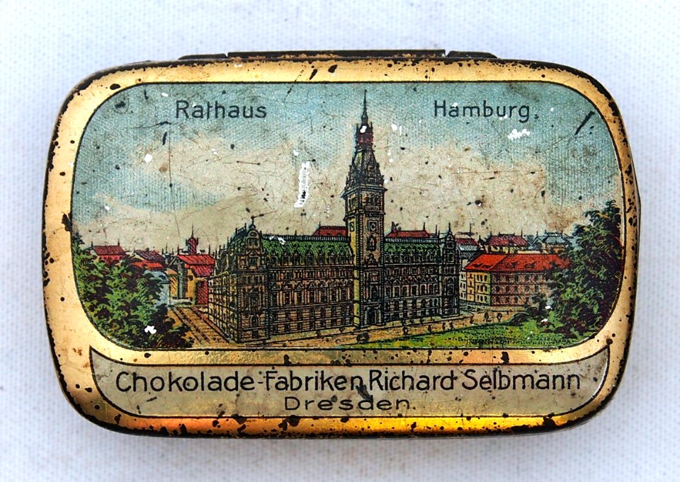 Chocolade Fabriken Richard Selbmann, Dresden, Blechdose, bild 1