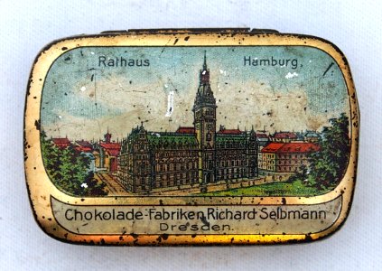 Chocolade Fabriken Richard Selbmann, Dresden, Blechdose, bild 1