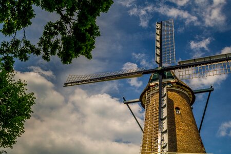 Dutch windmill mill water