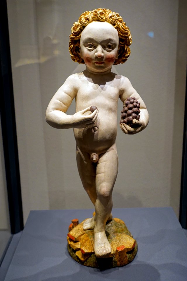 Christ child, circle of Michel Erhart, Swabia, c. 1480, linden wood - Hessisches Landesmuseum Darmstadt - Darmstadt, Germany - DSC00341