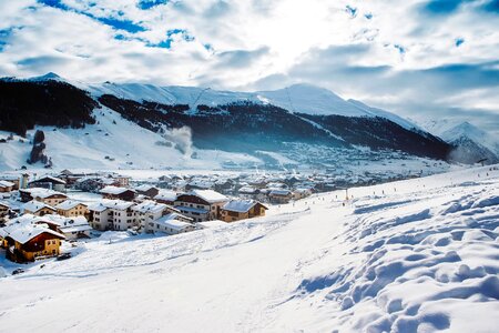 Dolomites mountains winter photo