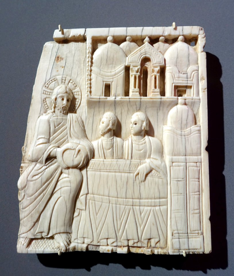 Christ at Emmaus, Southern Italy, late 11th century, ivory - Bode-Museum - DSC03612