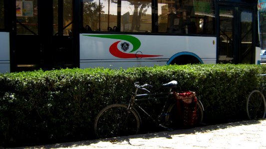 Chinese bike - sidewalk of South Firdawsi st - Nishapur 1