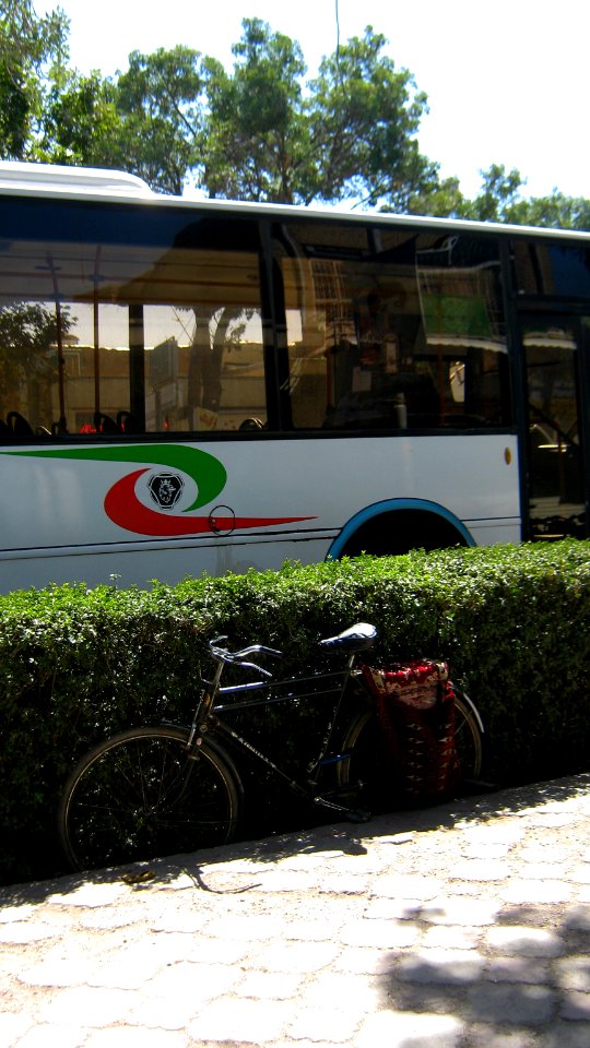 Chinese bike - sidewalk of South Firdawsi st - Nishapur 3