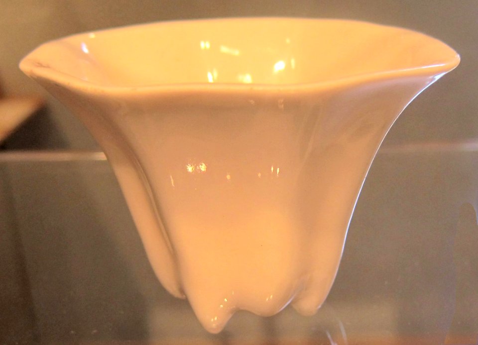 Chinese cup, Ming dynasty, porcelain with glaze, HAA