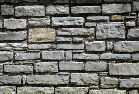 Old brick wall limestones joints photo