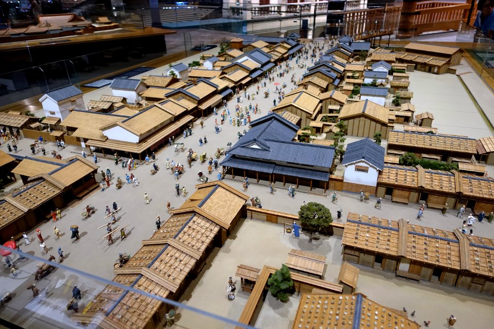 Chonin area, Nihonbashi, 1 to 30 model - Edo-Tokyo Museum - Sumida, Tokyo, Japan - DSC06628