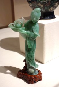 Chinese Figure of Lan Caihe, Qing Dynasty, Daoguang Period, 1821-1850, jadeite - Huntington Museum of Art - DSC05256