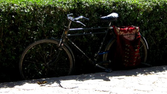 Chinese bike - sidewalk of South Firdawsi st - Nishapur 2