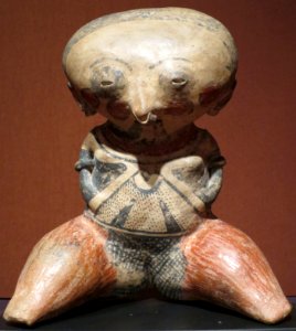 Chinesco seated female figure, Nayarit, Mexico, Compostela region, proto-classic period, 100 BCE - 250 CE, Dayton Art Institute