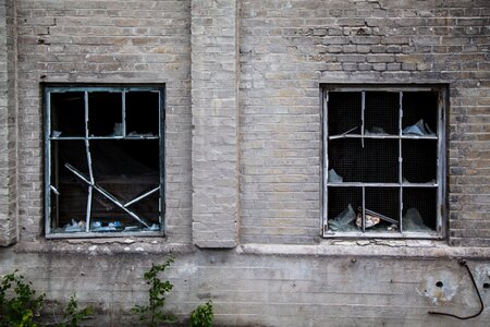 Abandoned windows broken photo