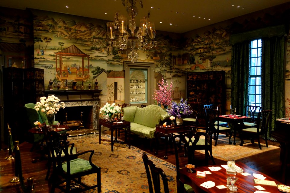 Chinese room, wallpaper from China, 1775-1800 - Winterthur Museum - DSC01674
