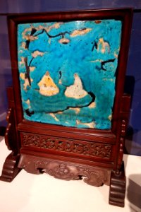 Chinese Scholar's Screen, late 17th century, porcelain - Huntington Museum of Art - DSC05461