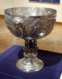 Chinese Export Punch Bowl, Hung Chong and Co., Shanghai, c. 1875, sterling silver - Huntington Museum of Art - DSC05428
