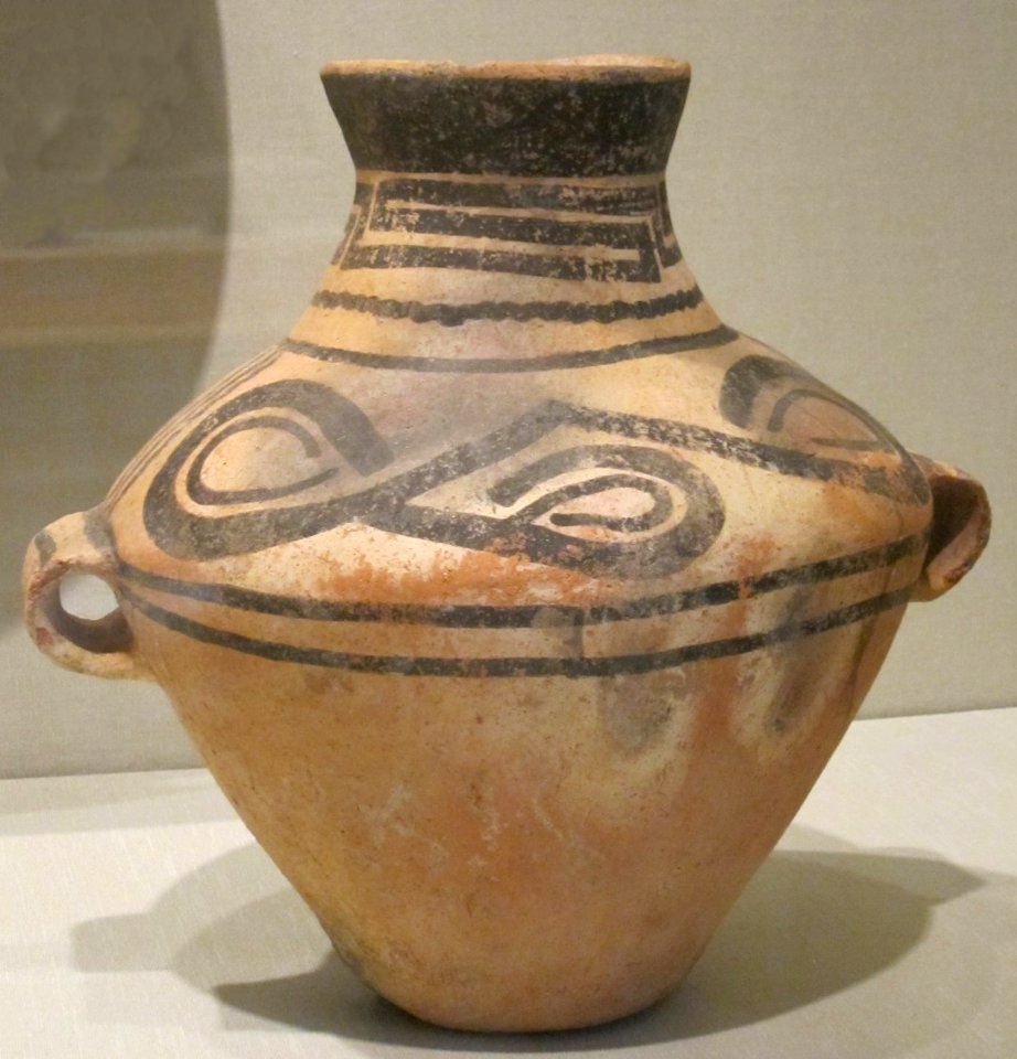 Chinese jar, Neolithic period, painted earthenware, HAA