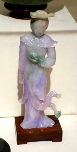 Chinese Standing Figure (probably Lu-Tung-Pin), Daoguang Period, 1821-1850, jadeite - Huntington Museum of Art - DSC05468