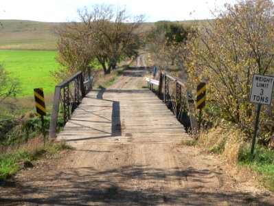 Choteau Creek 311 St bridge from E 3 sign