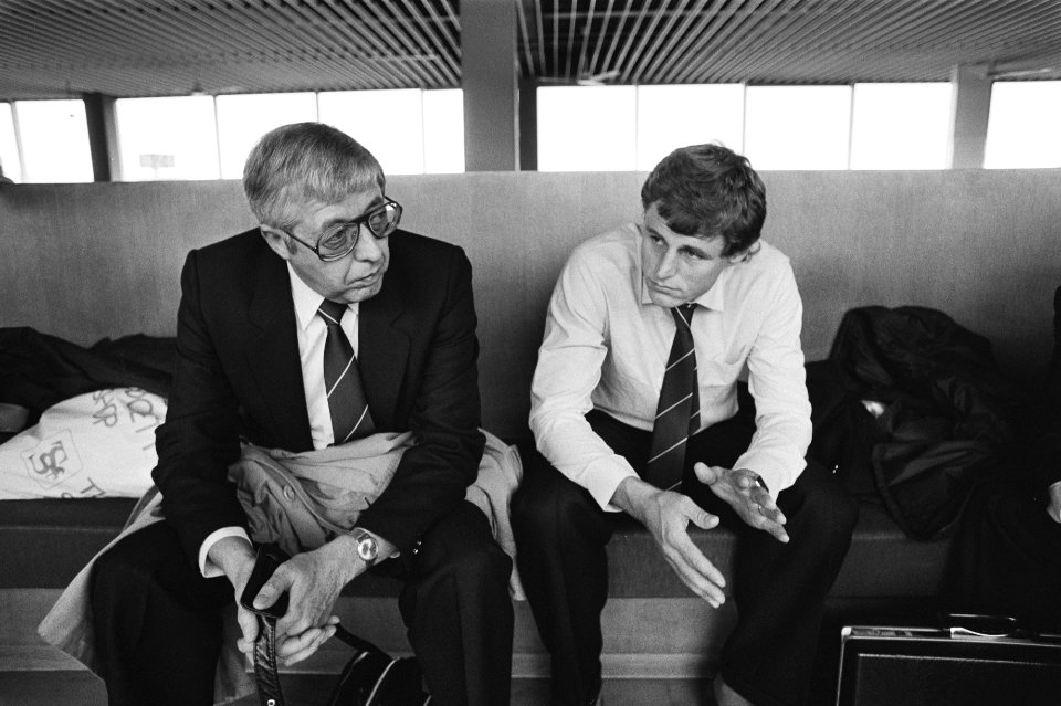 Chef d'équipe mr. Jacques Hogewoning (l) en Peter Houtman, Bestanddeelnr 932-7274