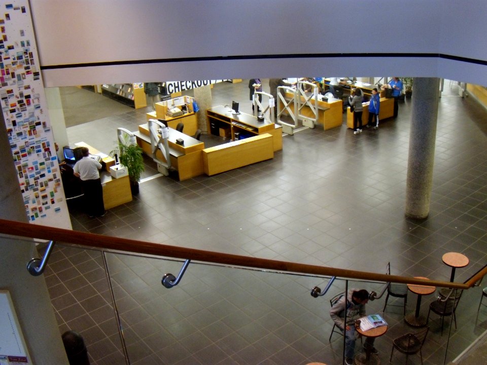 Checkout desk of Millennium Library in Winnipeg Manitoba
