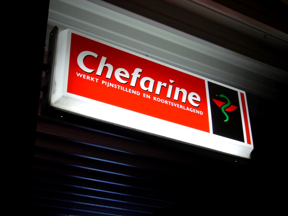 Chefarine lichtreklame