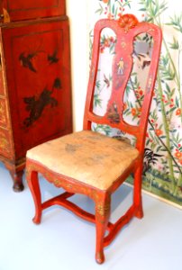 Chinoiserie chair, 2 of 2, unidentified - Museo Nacional de Artes Decorativas - Madrid, Spain - DSC08430