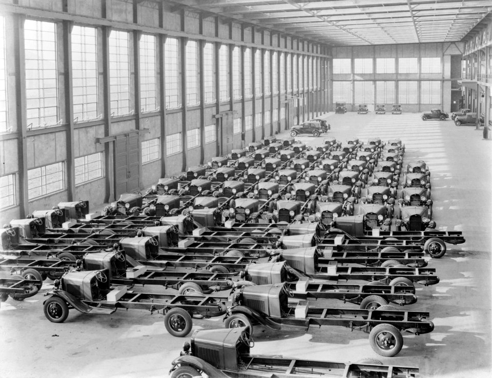 Chassis van Ford trucks opgesteld tbv assemblage, Bestanddeelnr 252-0947
