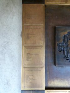 Chassieu - Eurexpo - Plaque de la construction, partie gauche