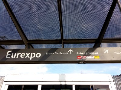 Chassieu - Lyon Tram T5 - Arrêt Eurexpo, plaque