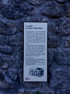 Chassiers - Église Saint-Hilaire - Panneau de la crypte