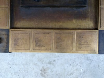 Chassieu - Eurexpo - Plaque de la construction, partie basse