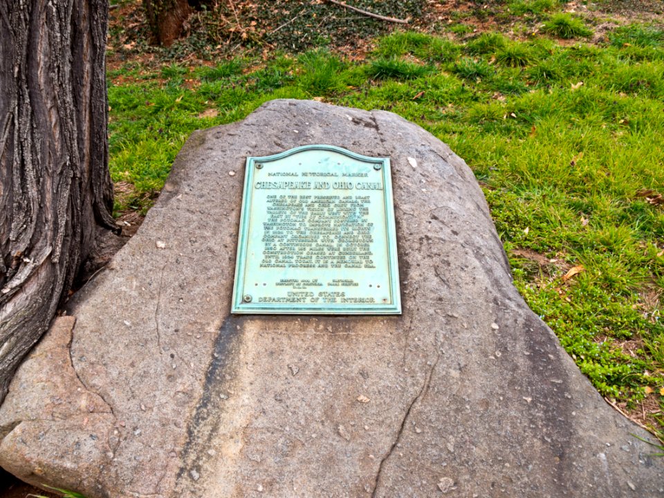 Chesapeake and Ohio Canal Plaque in Georgetown